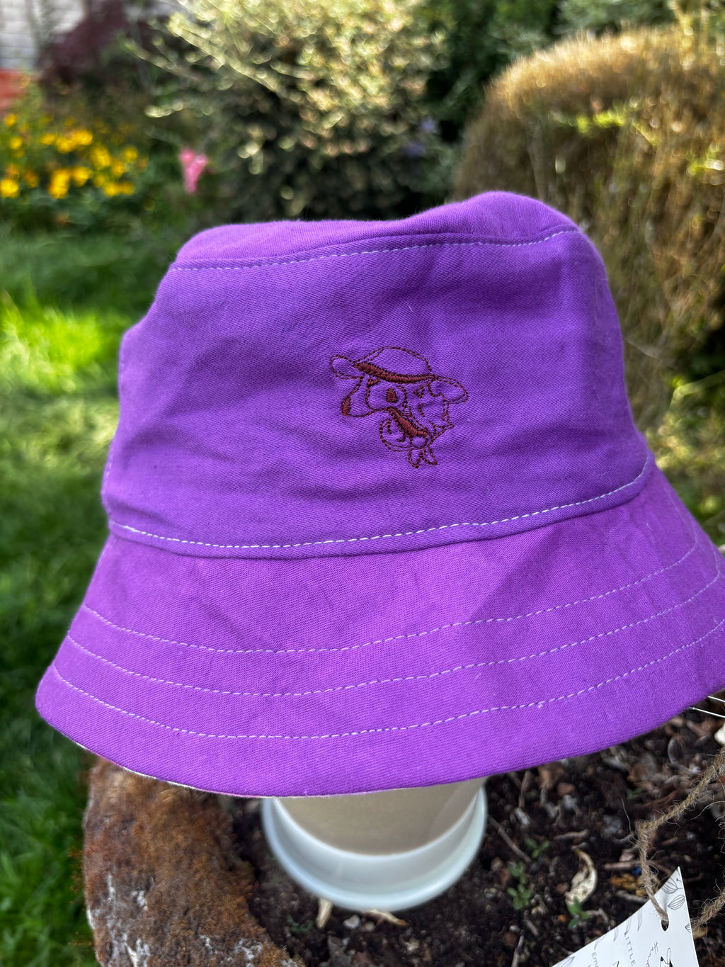 Vintage Upcycled Bucket Hat - 2001 Harlequin Fabric