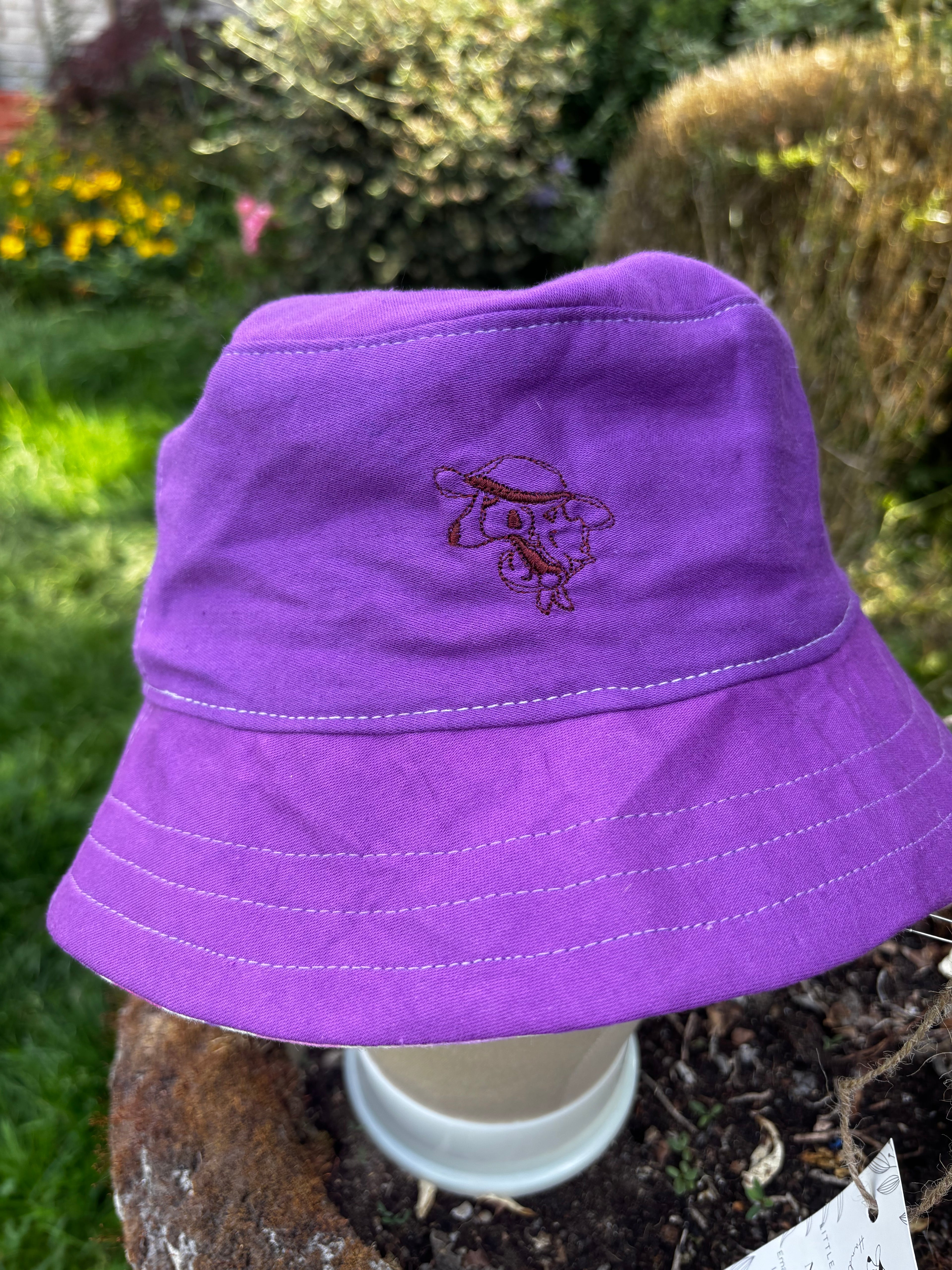 Vintage Upcycled Bucket Hat - 2001 Harlequin Fabric