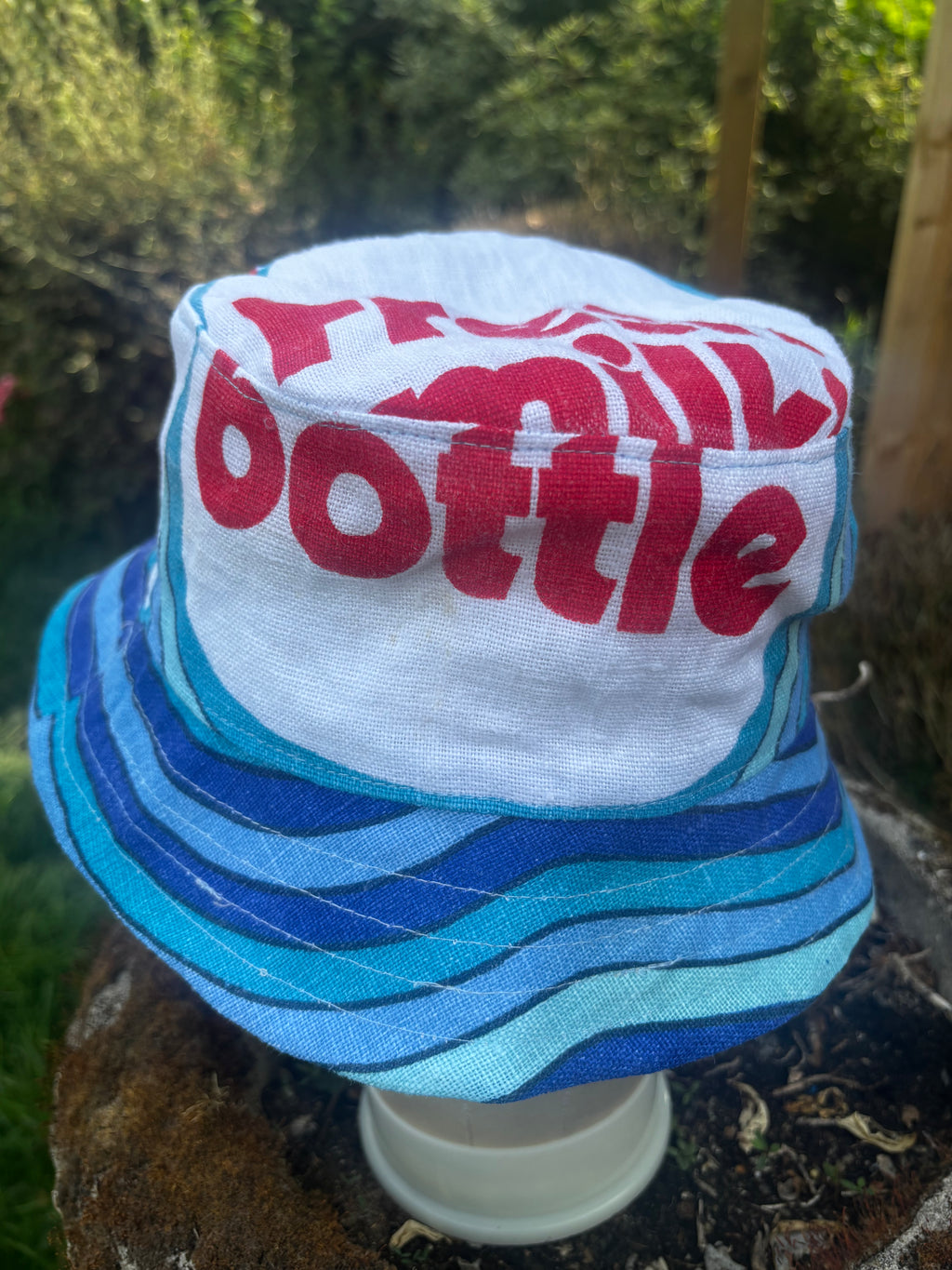 Vintage Tea Towel Gotta Lotta Bottle Bucket Hat