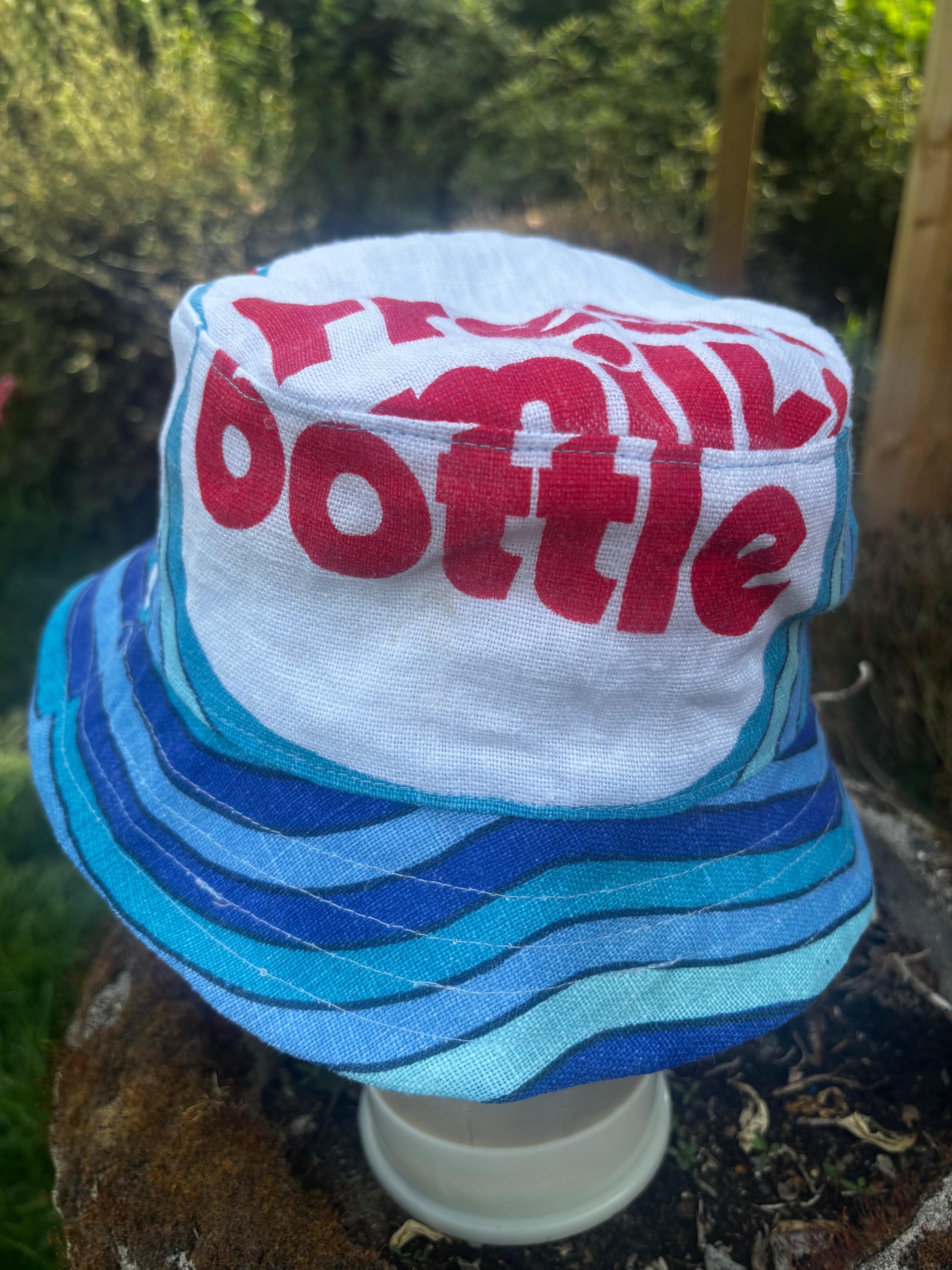 Vintage Tea Towel Gotta Lotta Bottle Bucket Hat