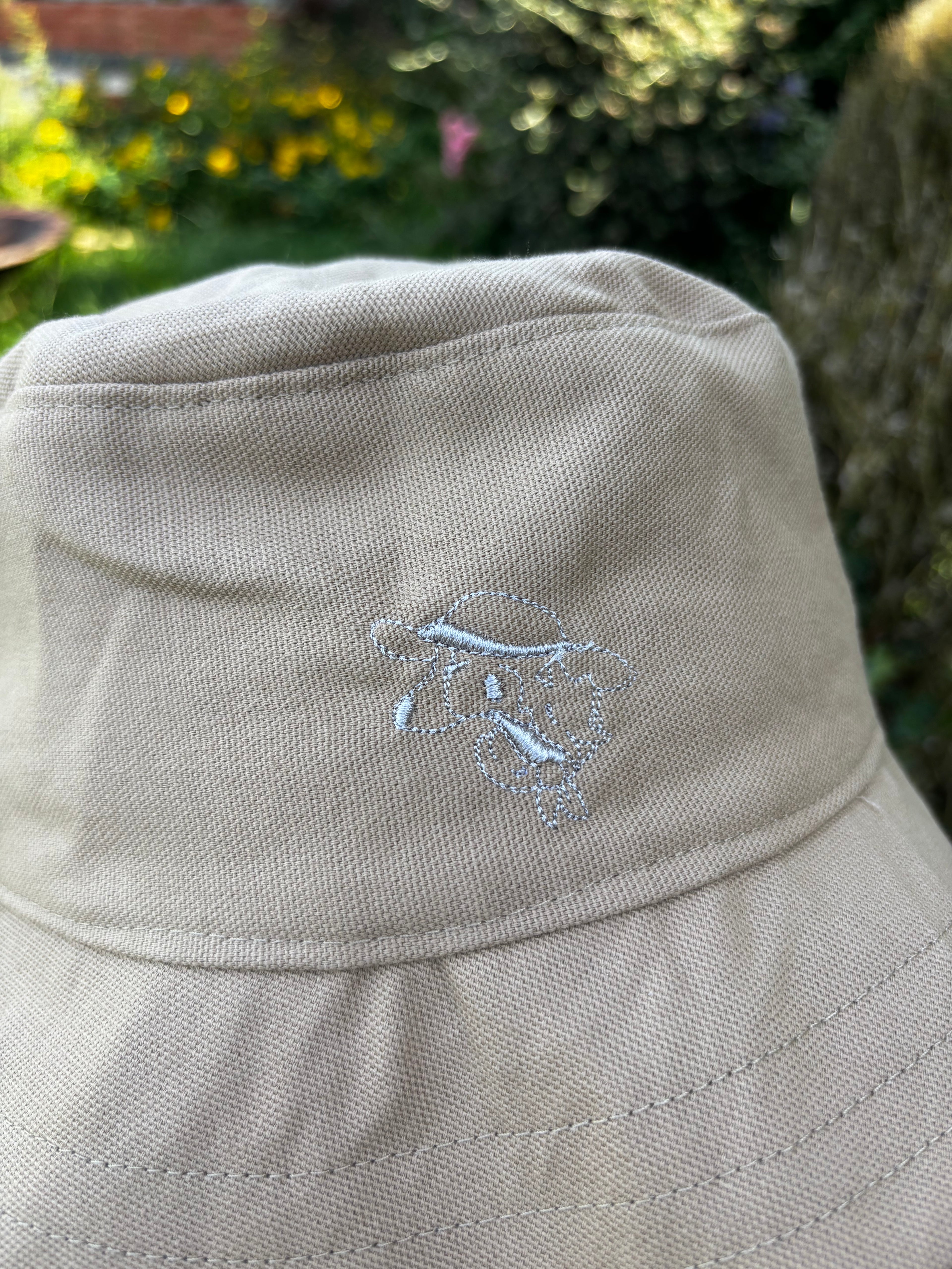 Vintage Tea Towel Upcycled Bucket Hat - Around Sussex