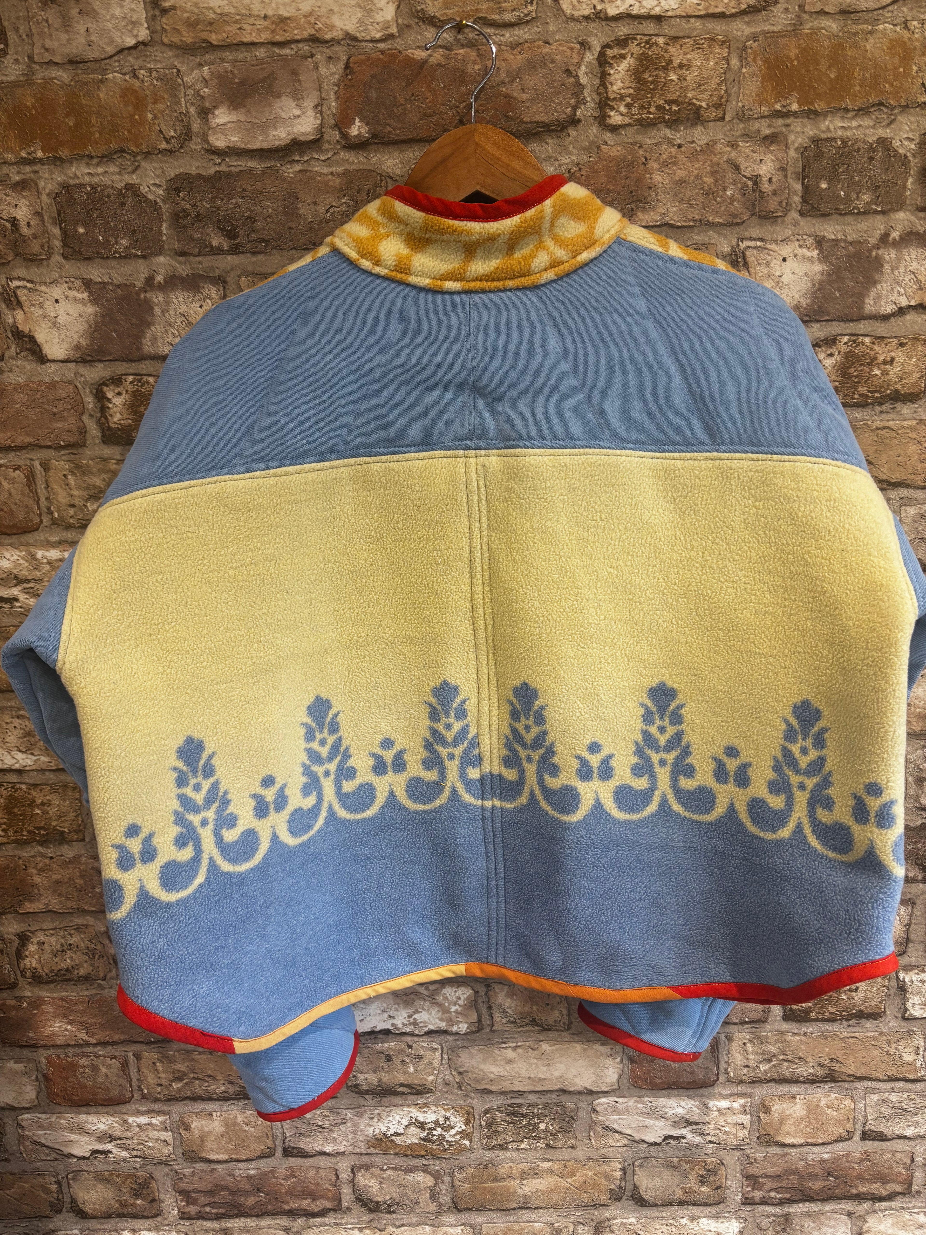 Spring Vibes Upcycled Vintage Blanket Flora Jacket