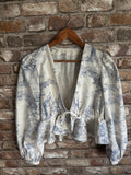Isla Long Sleeve Plunge Blouse