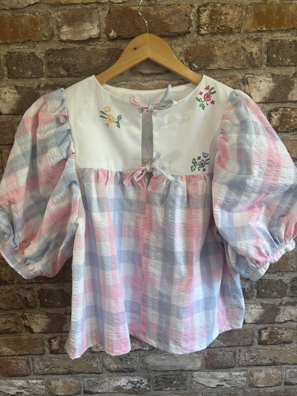 Dottie Puff Sleeve Spring Colours Blouse
