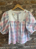 Dottie Puff Sleeve Spring Colours Blouse