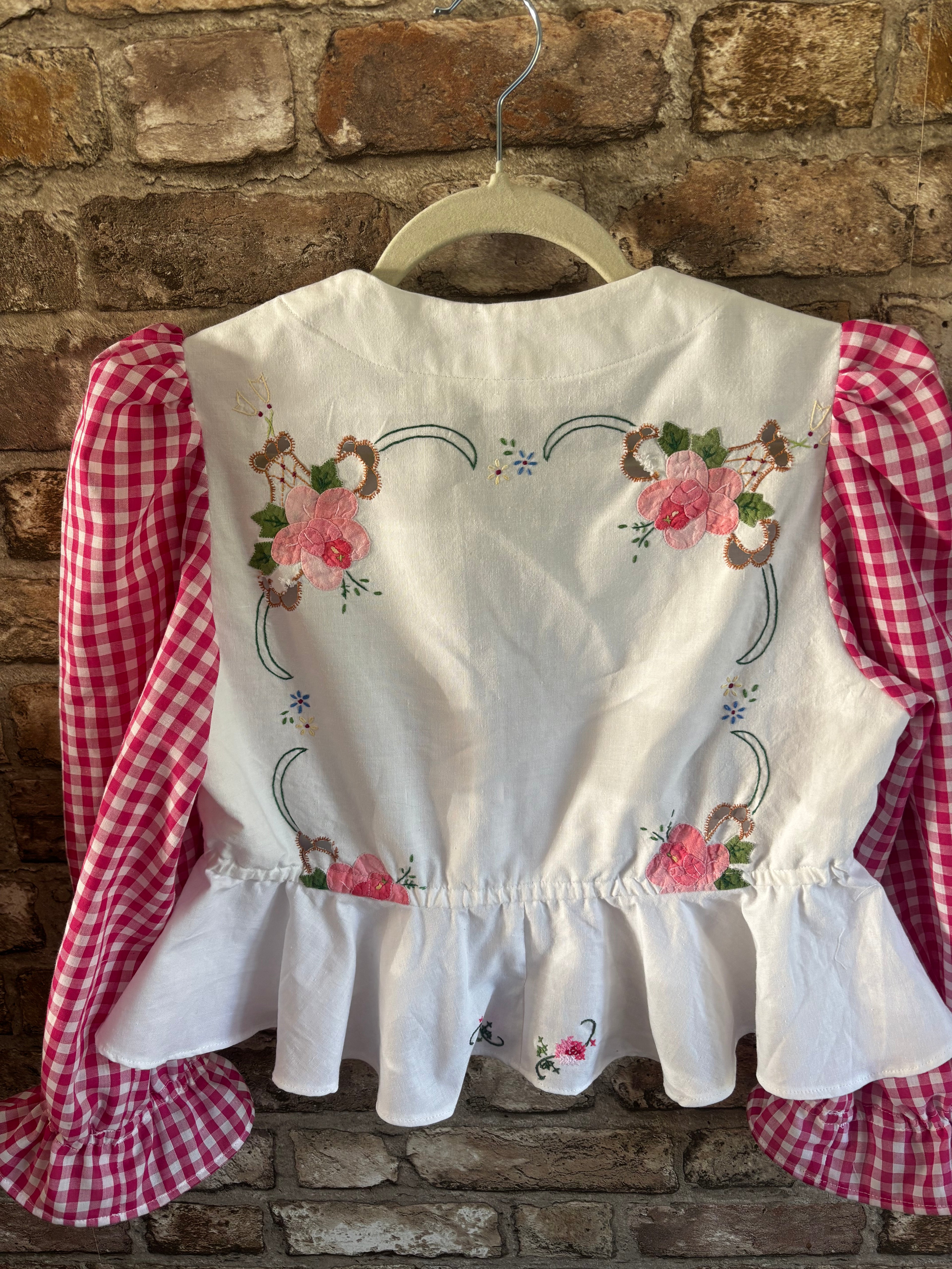 Pink Gingham Sleeve Isla