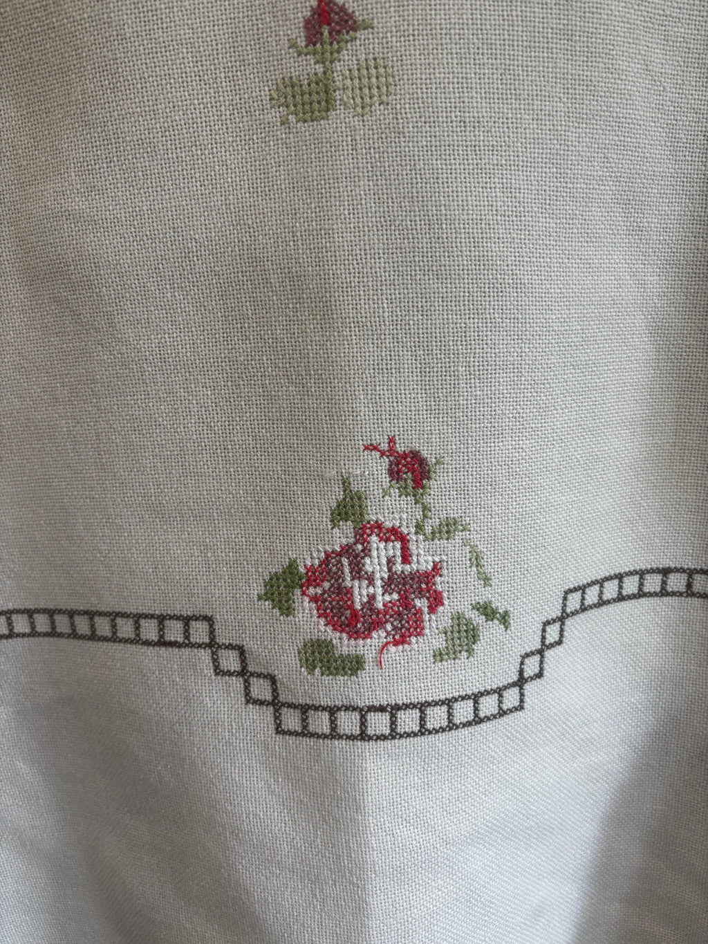 T-Shirt Top - Cross Stitch Embroidery