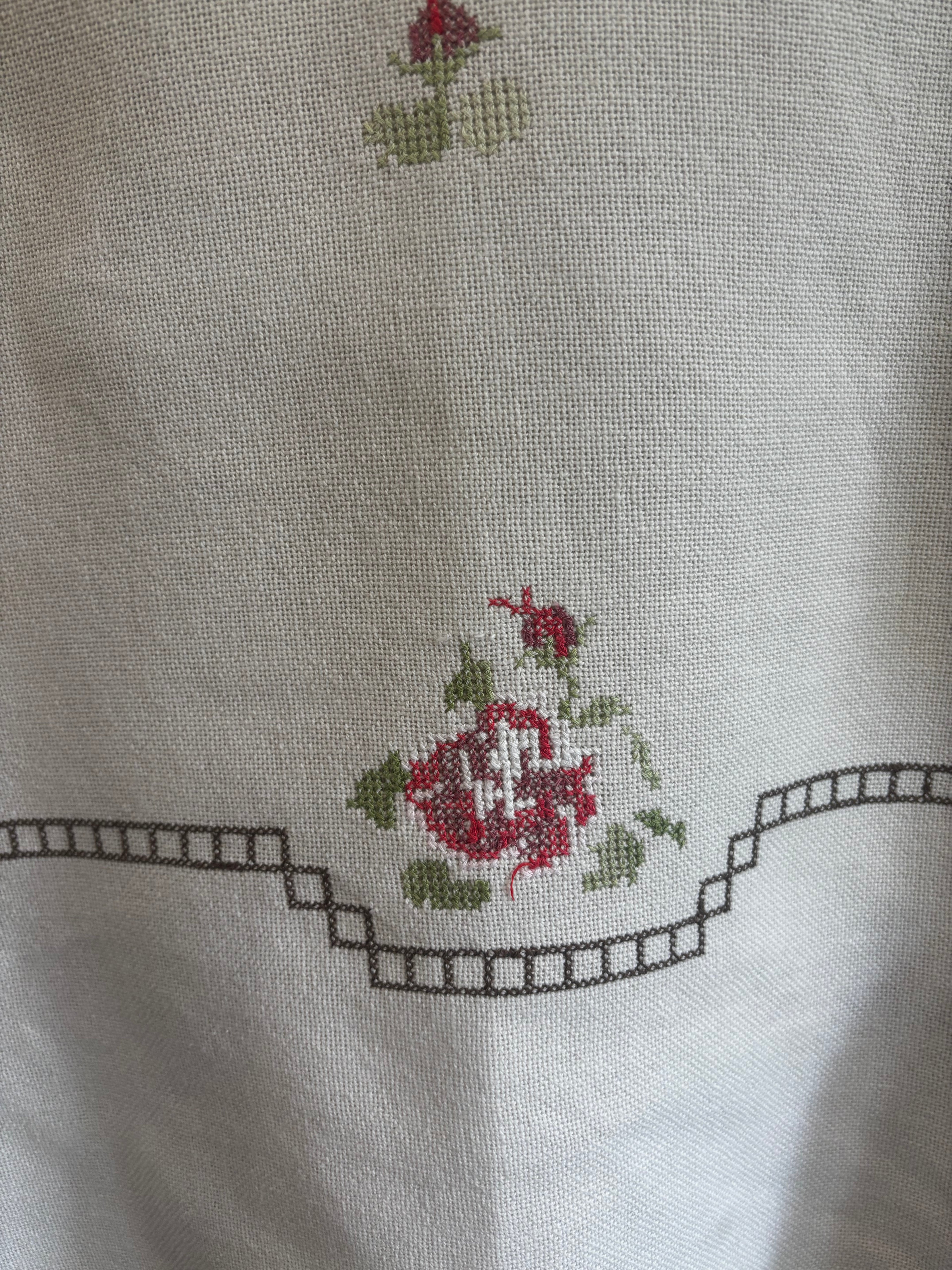 T-Shirt Top - Cross Stitch Embroidery