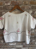 T-Shirt Top - Cross Stitch Embroidery