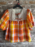 Dottie  Blouse with Crochet Bodice