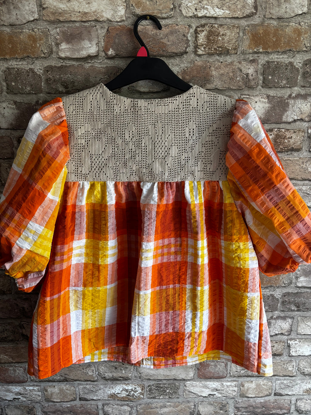 Dottie  Blouse with Crochet Bodice