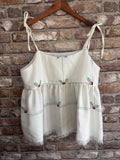 Spaghetti Strap Peplum Sun Top