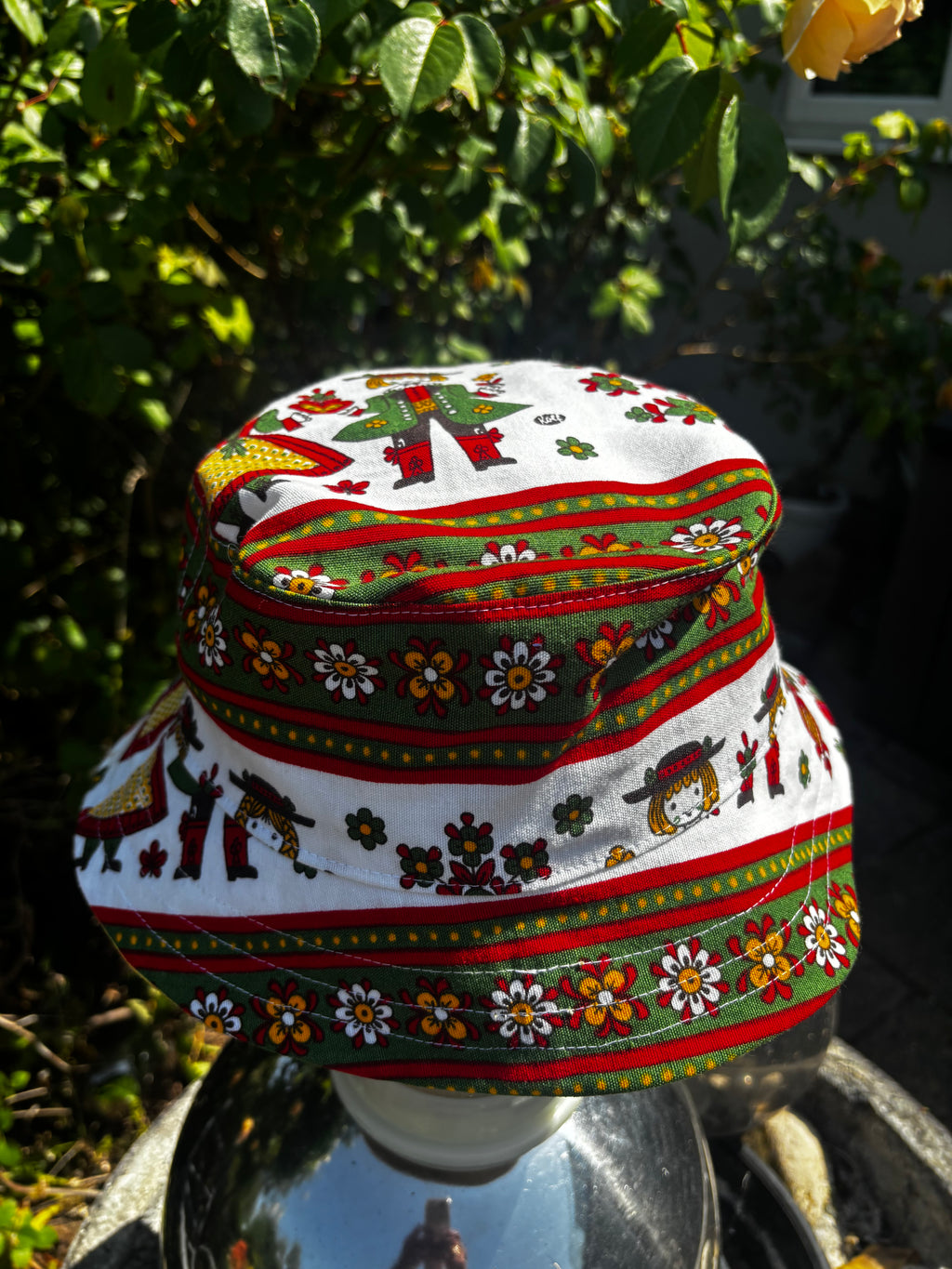Austrian Folk Vintage Upcycled Bucket Hat
