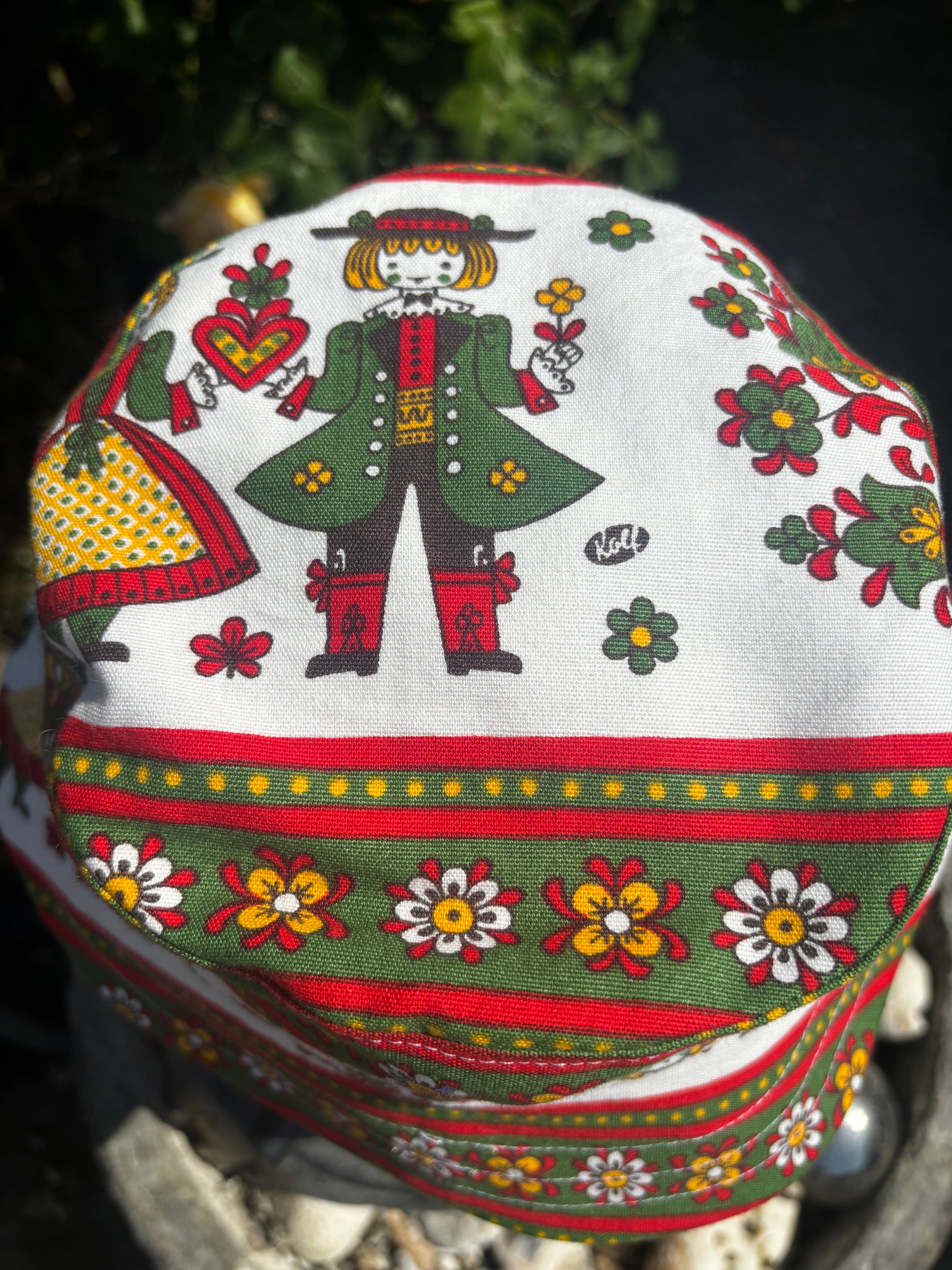 Austrian Folk Vintage Upcycled Bucket Hat