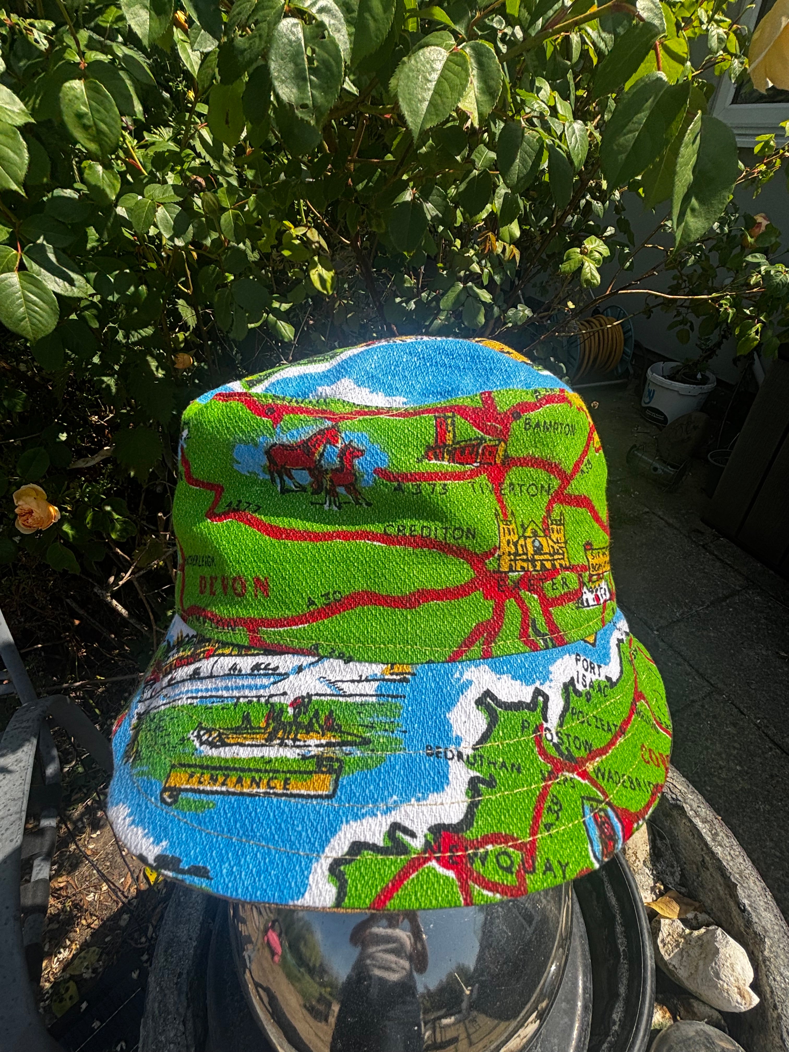 Devon and Cornwall Vintage Upcycled Bucket Hat