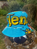 Tenerife Upcycled Tea Towel Bucket Hat