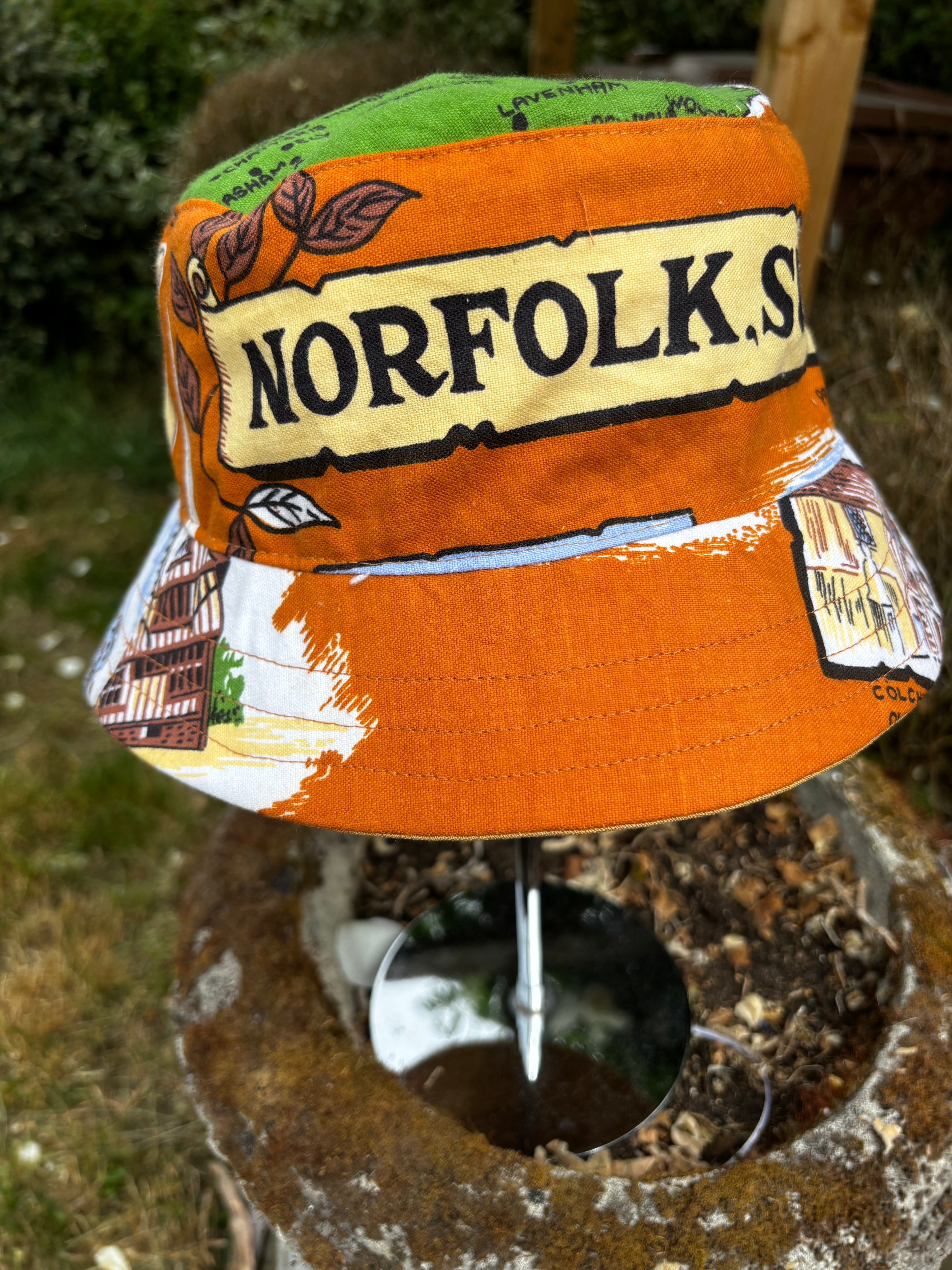 Norfolk, Suffolk, Essex Upcycled Bucket Hat