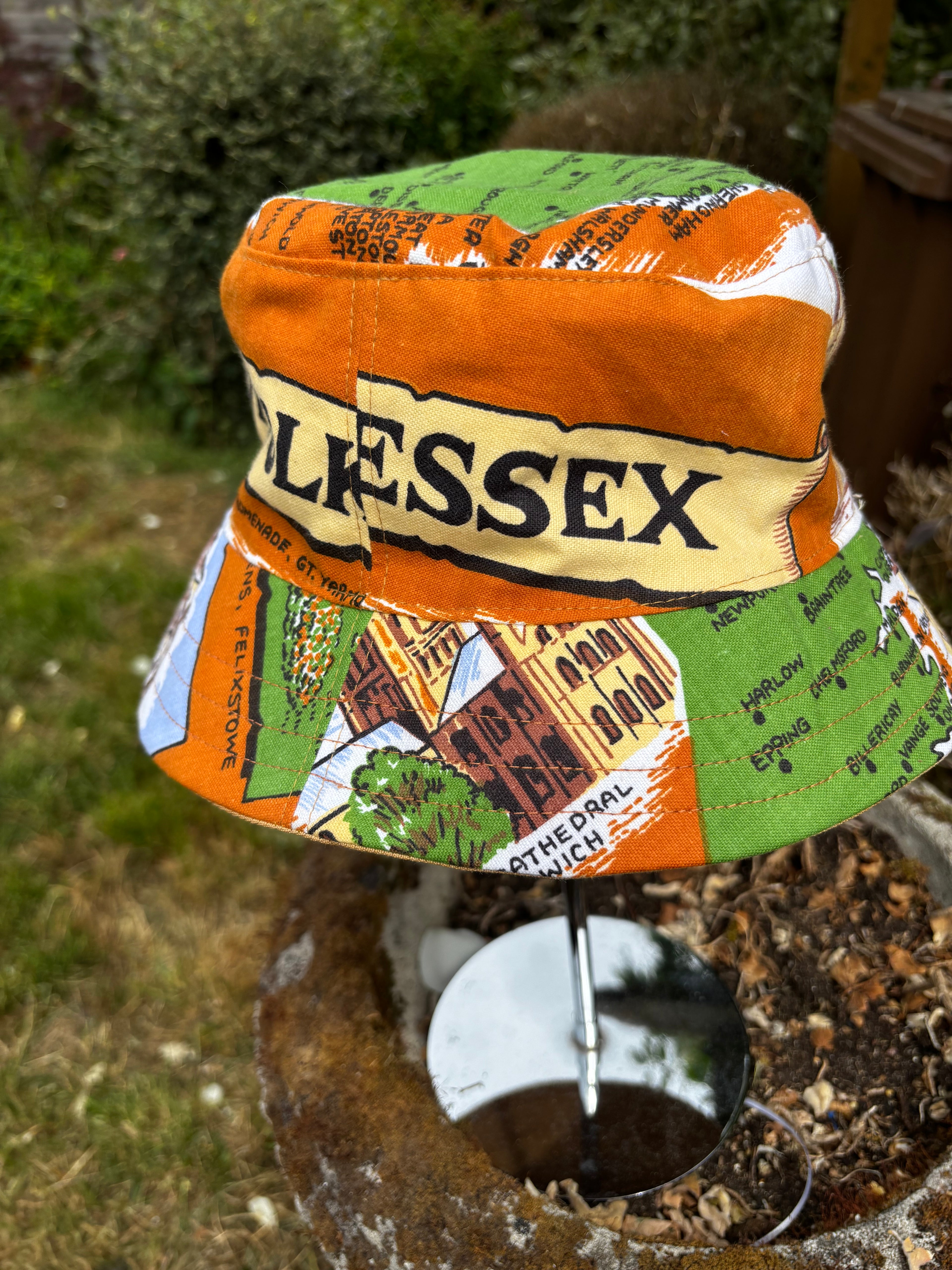 Norfolk, Suffolk, Essex Upcycled Bucket Hat