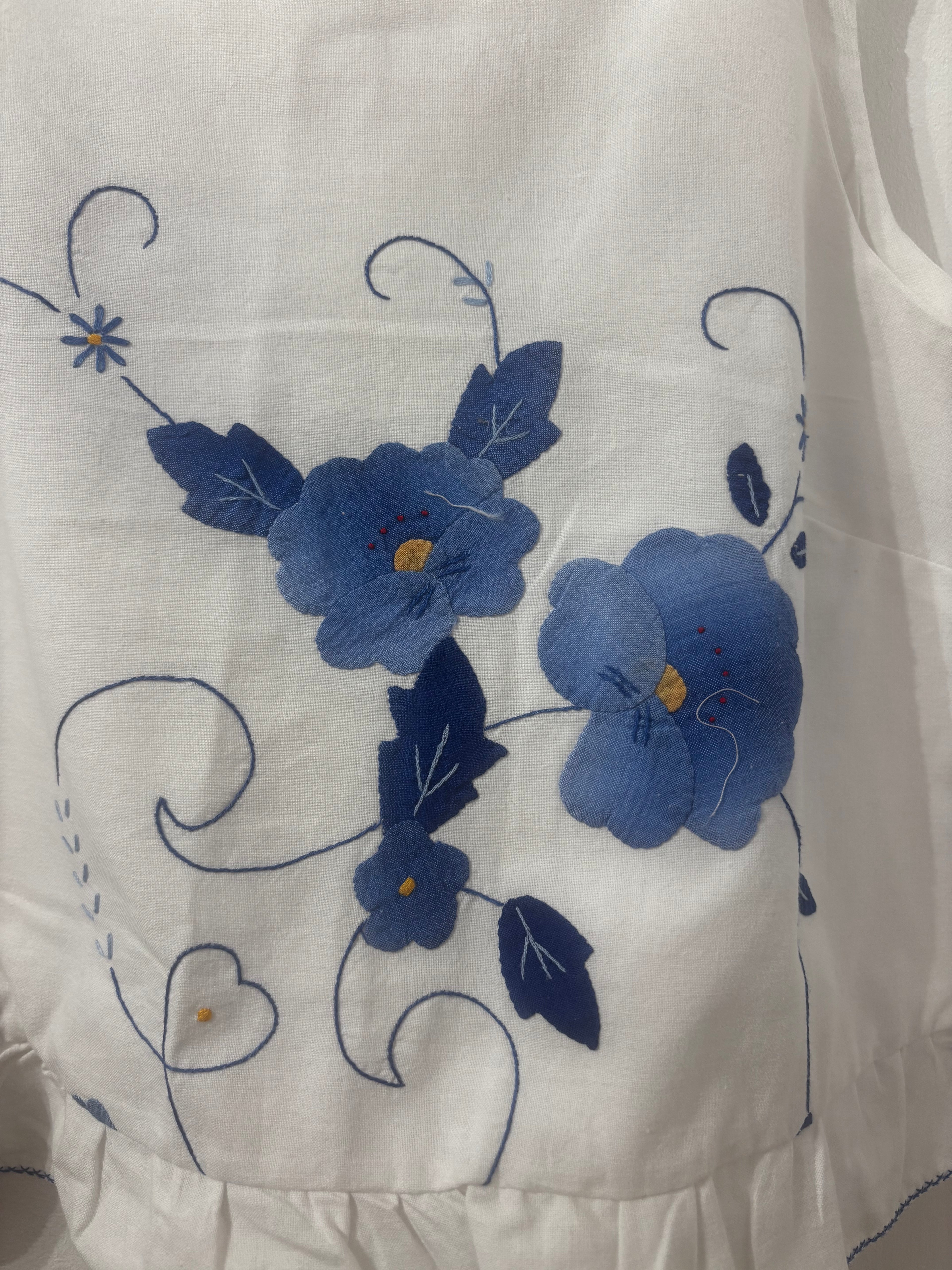 Frill Hem Upcycled Applique Camisole