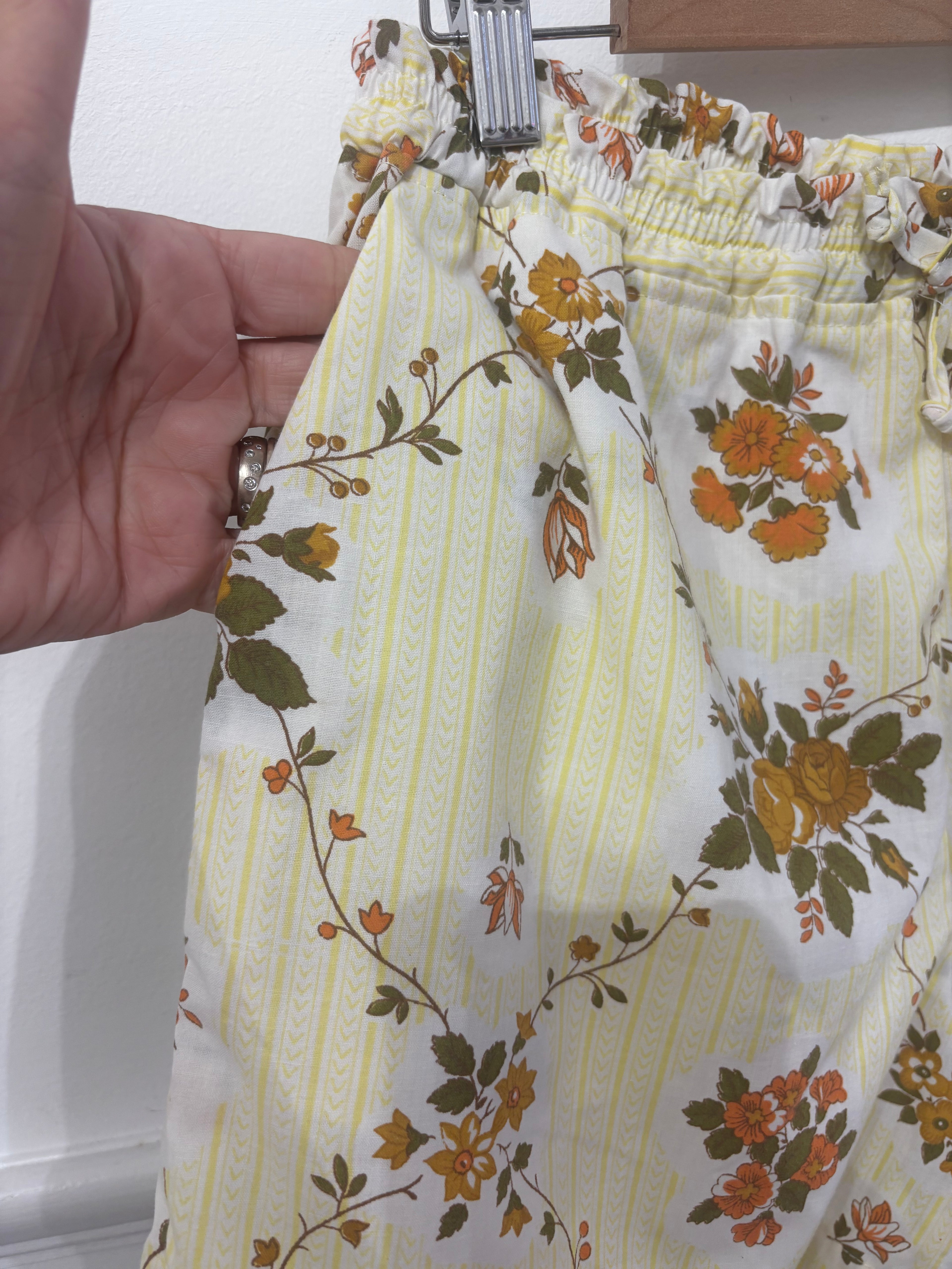 Lemon Floral Shorts - with Pockets