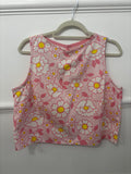 Kelly Pink Floral Vintage Cotton Tank
