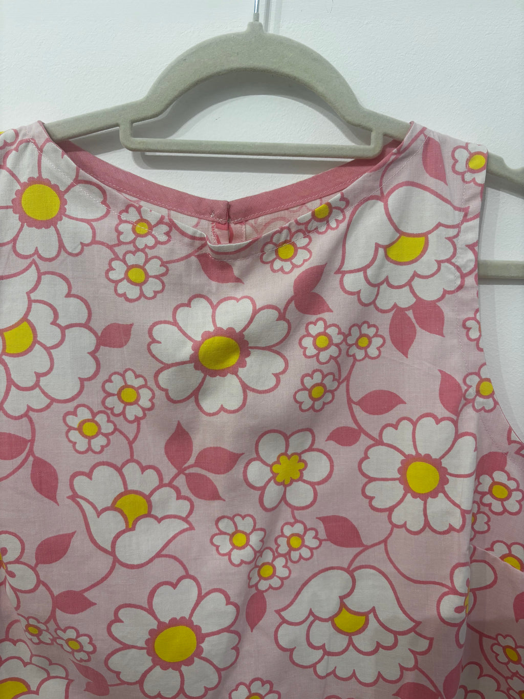 Kelly Pink Floral Vintage Cotton Tank