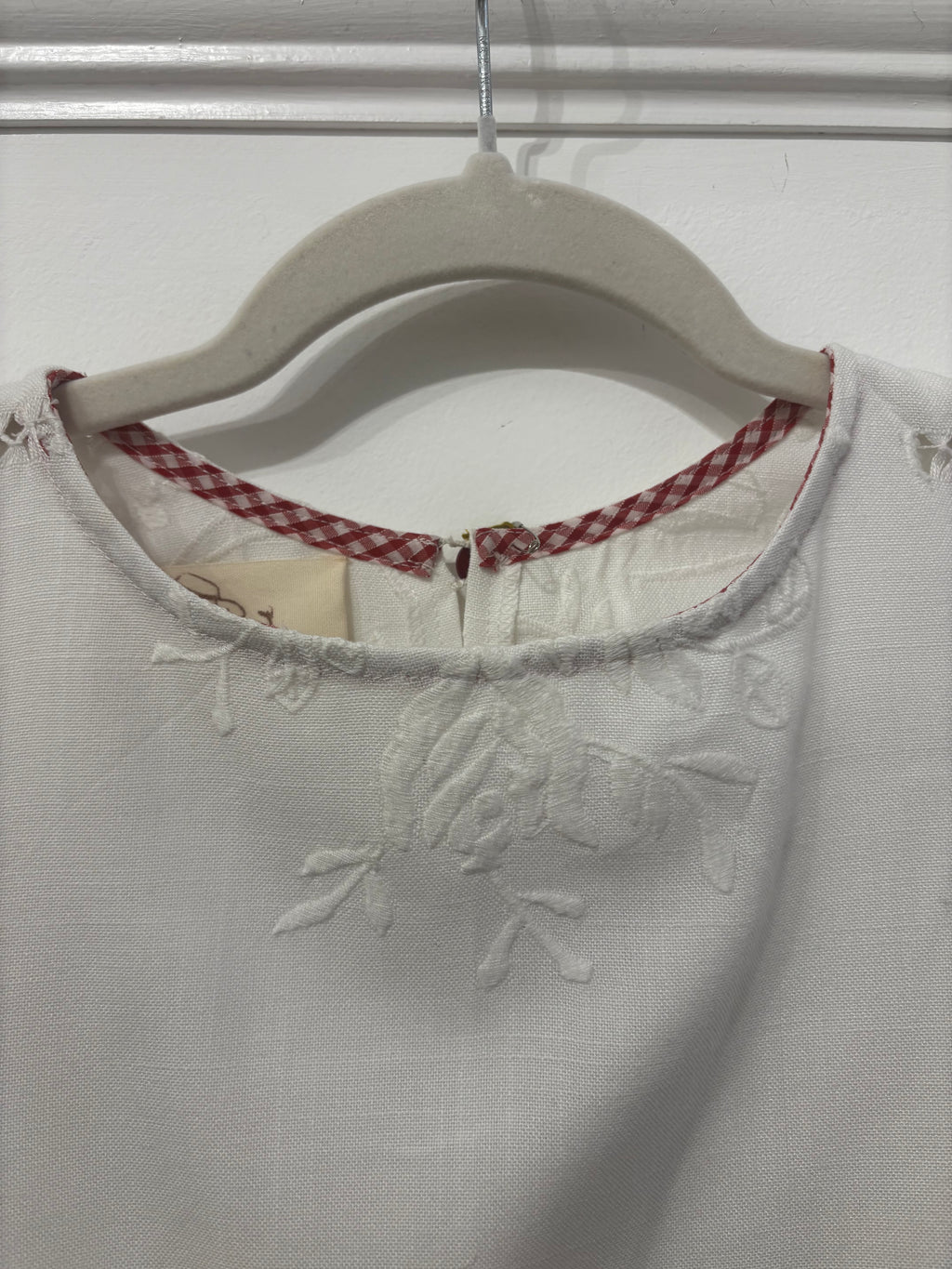 Kelly White Embroidered Tank