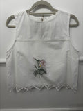 Kelly Embroidered Lace Edge Tank