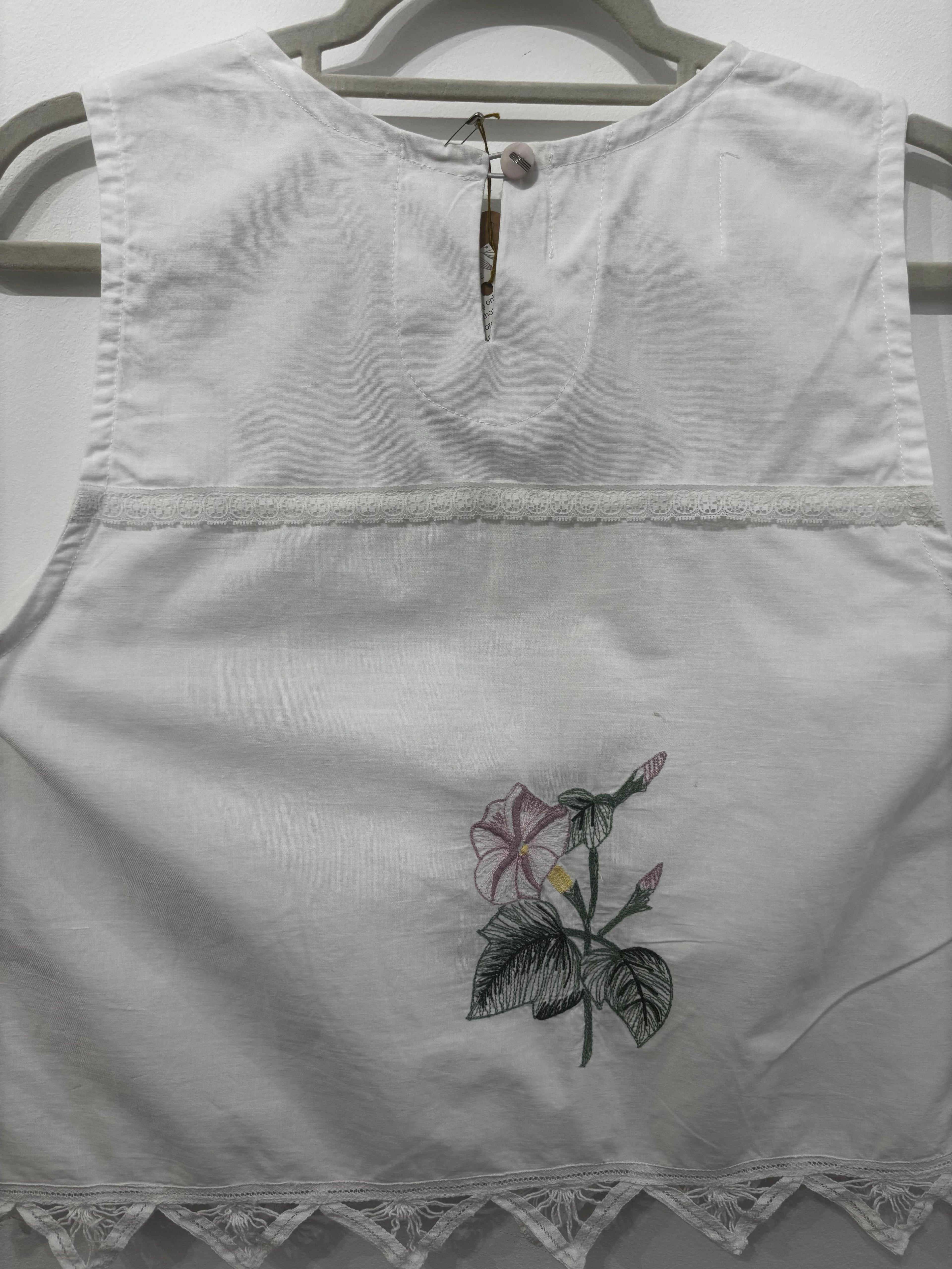 Kelly Embroidered Lace Edge Tank