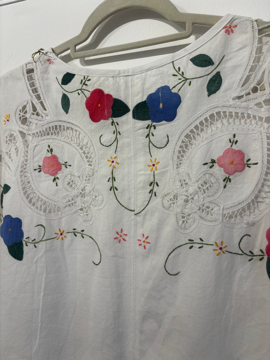 Helen T-Shirt Upcycled Tablecloth Top