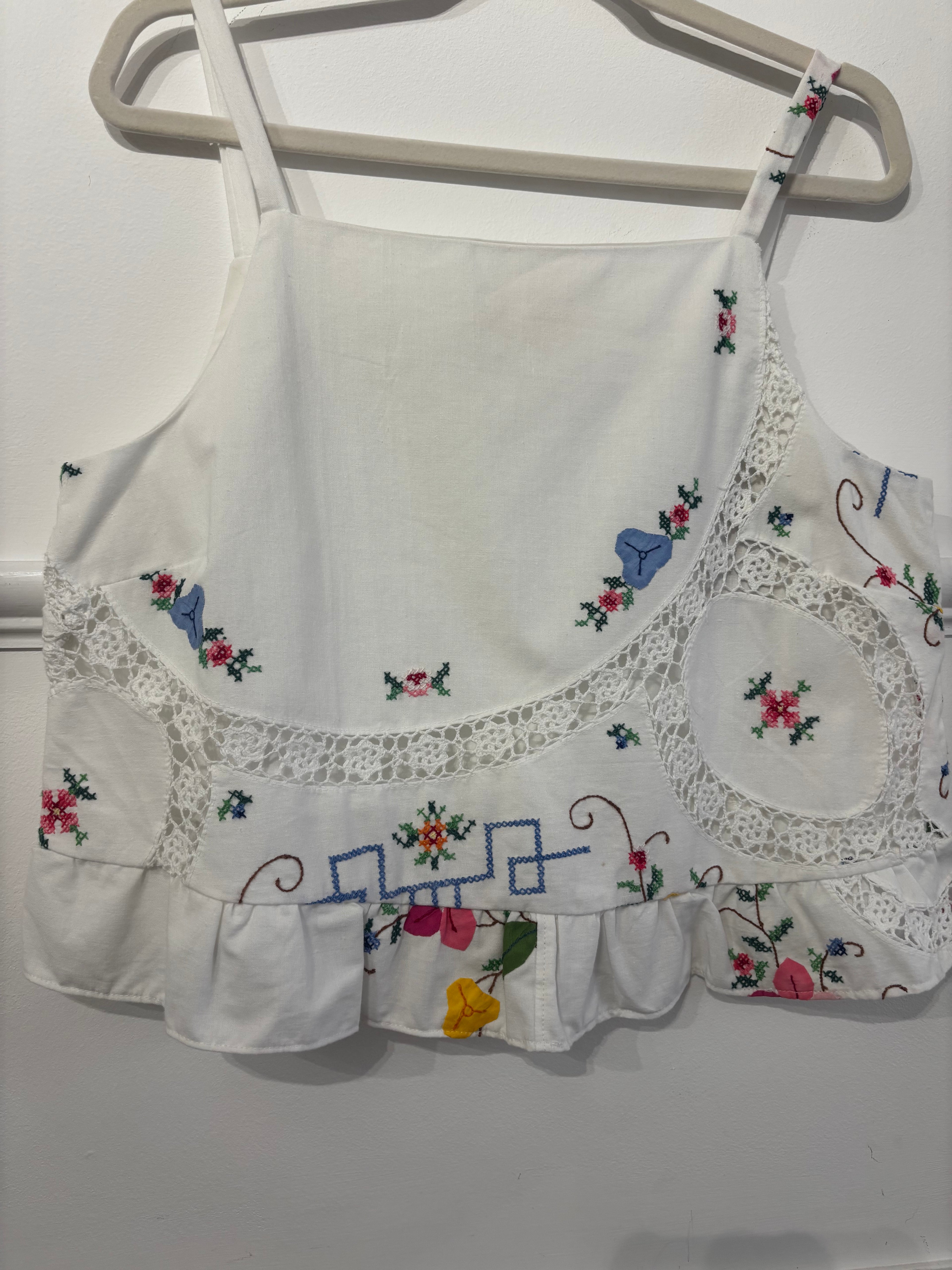 Cropped Frill Hem Festival Cami Top