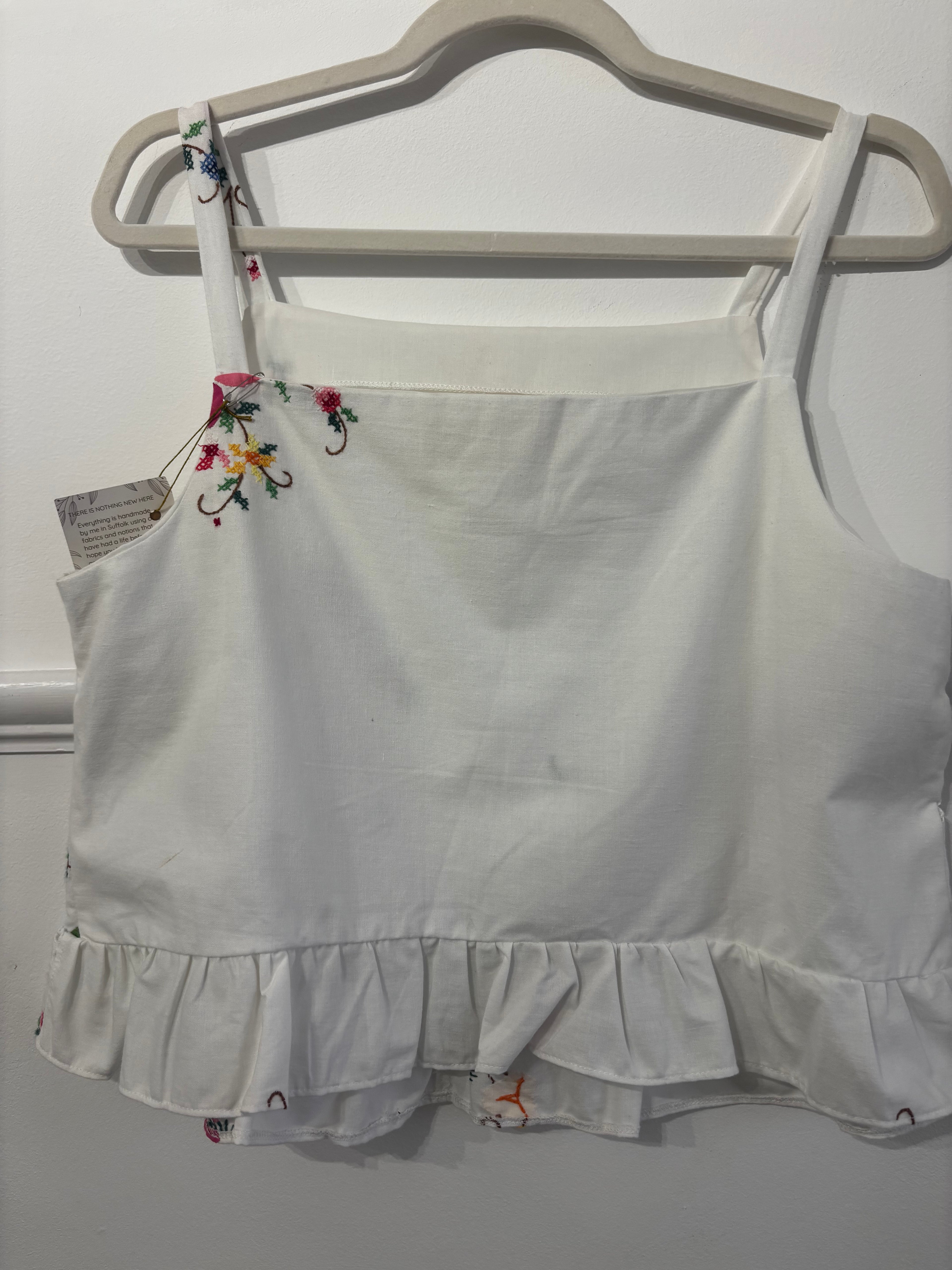 Cropped Frill Hem Festival Cami Top