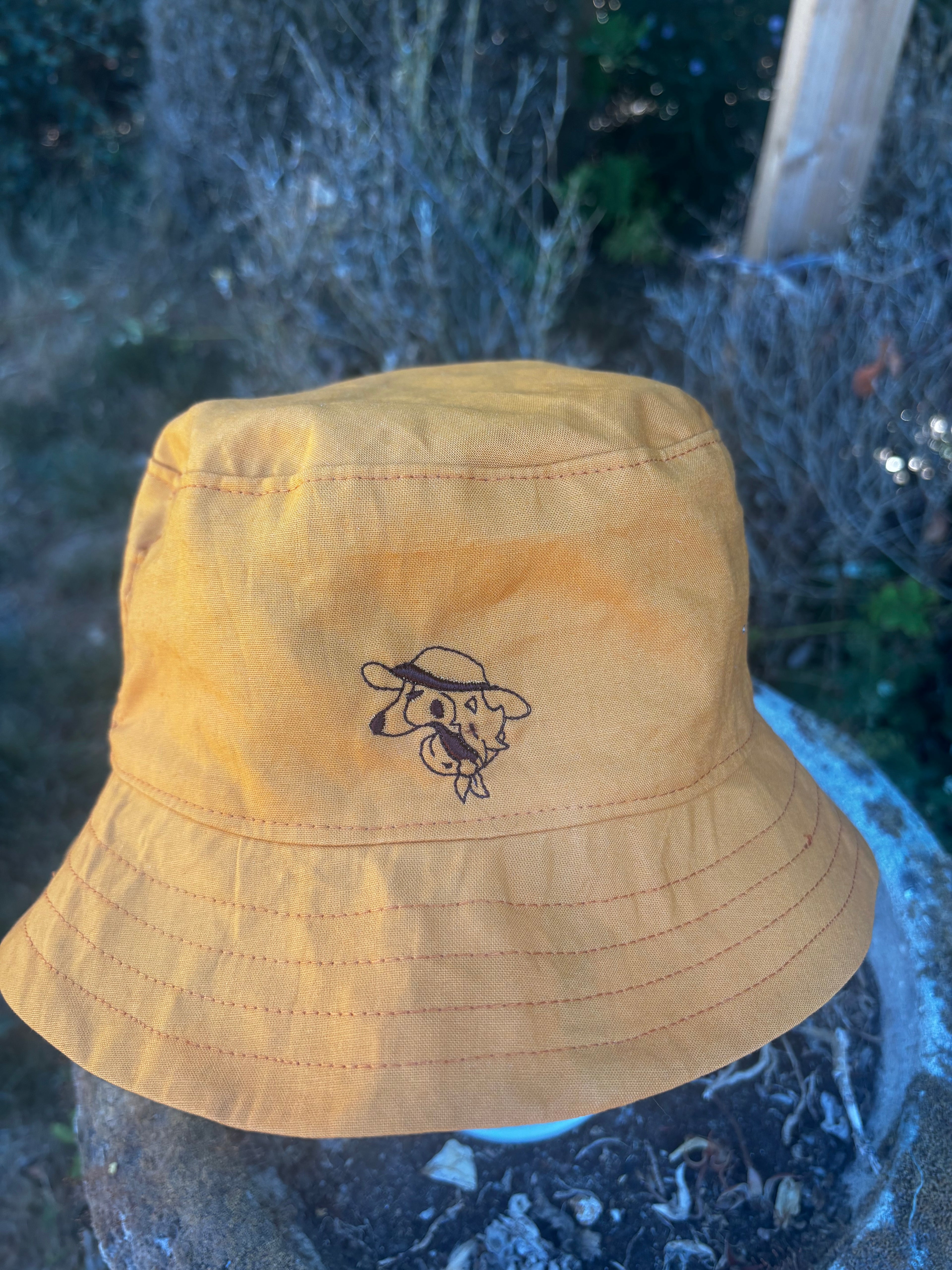 New In Upcycled Vintage Tea Towel Bucket Hat