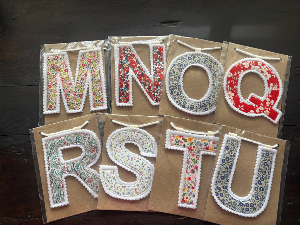 Handmade Liberty Fabric Bunting Letters and Numbers