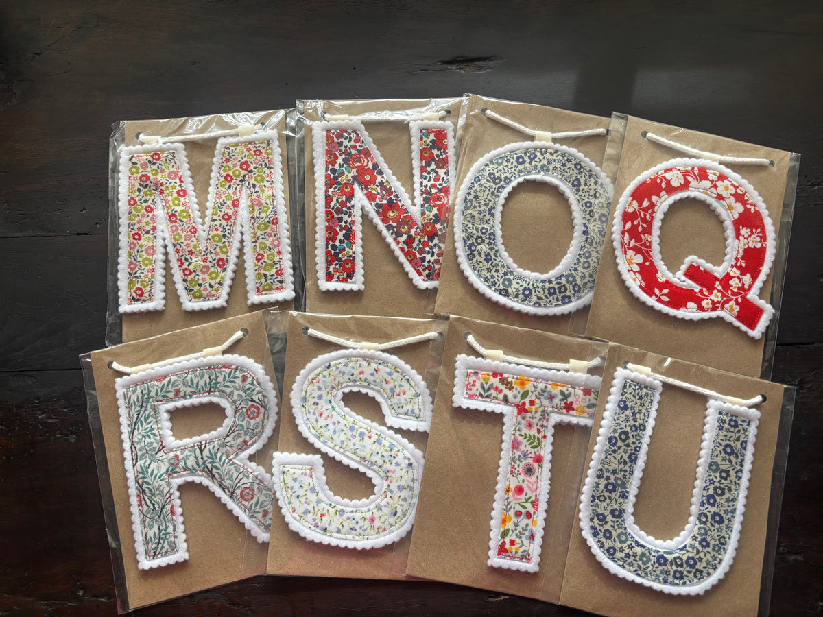 Handmade Liberty Fabric Bunting Letters and Numbers
