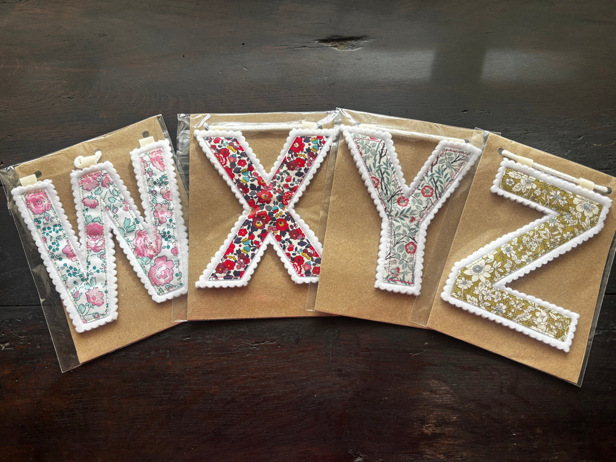 Handmade Liberty Fabric Bunting Letters and Numbers