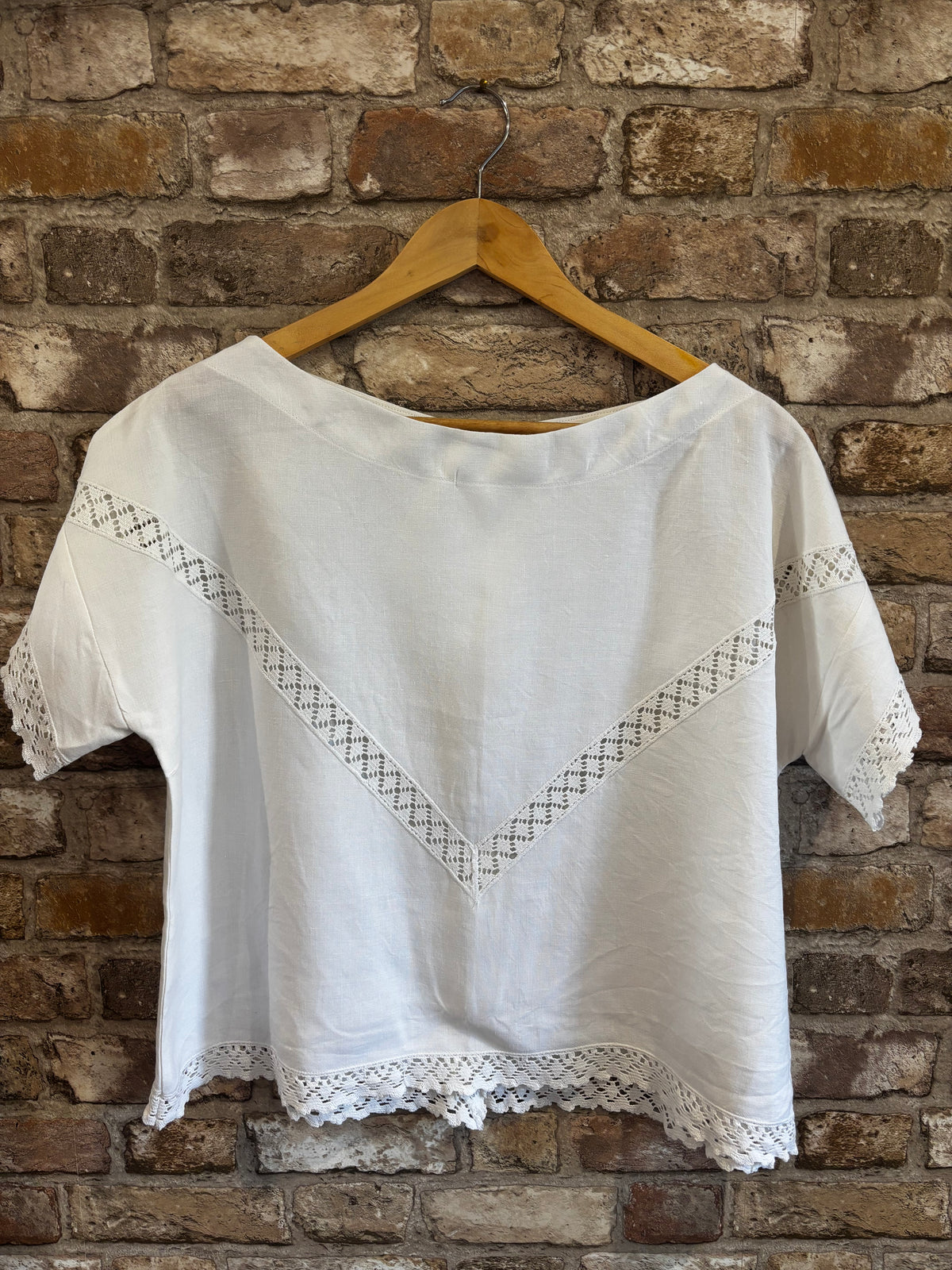 Soft Cotton Crochet Lace T-Shirt Top
