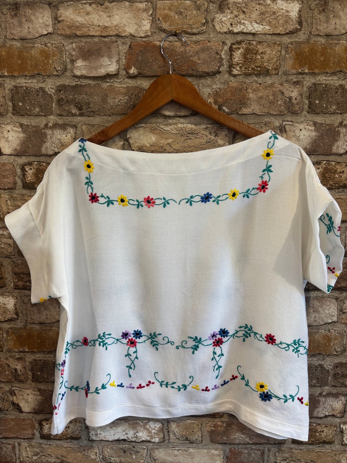 Hand Embroidered T-Shirt Top