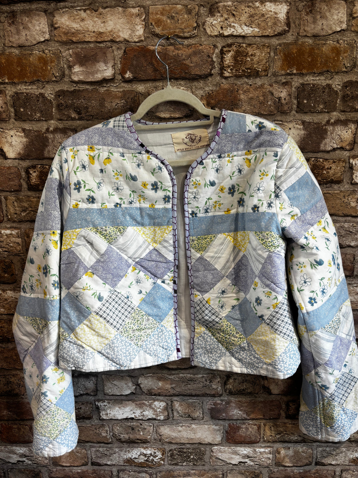 Soft Pastel Quilted Cropped Jacket