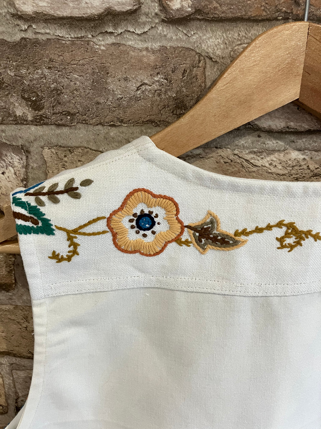 Linen Hand Embroidered Waistcoat