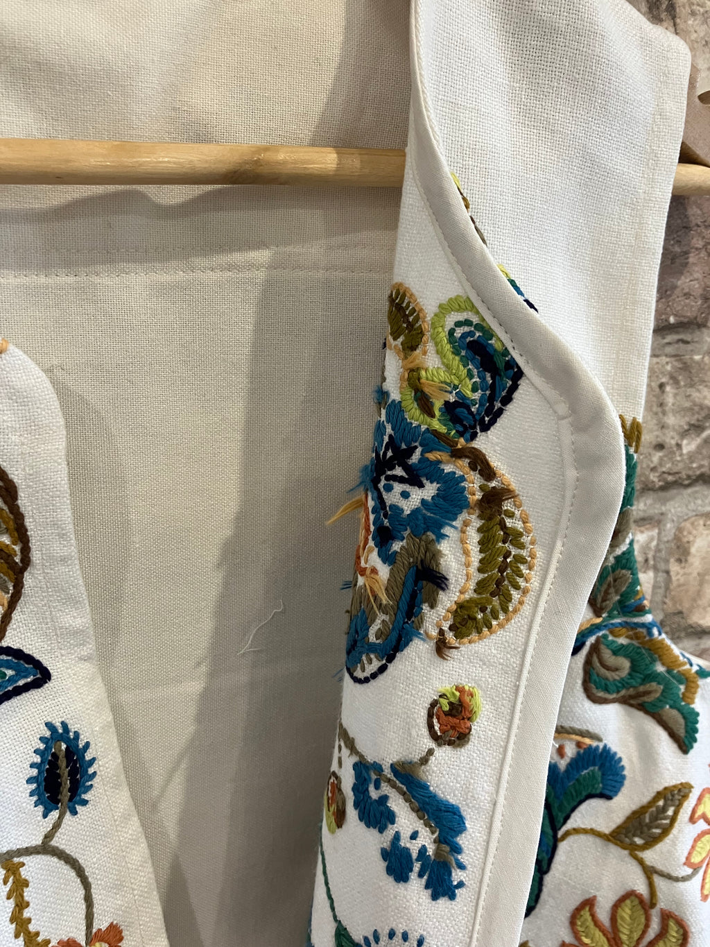 Linen Hand Embroidered Waistcoat