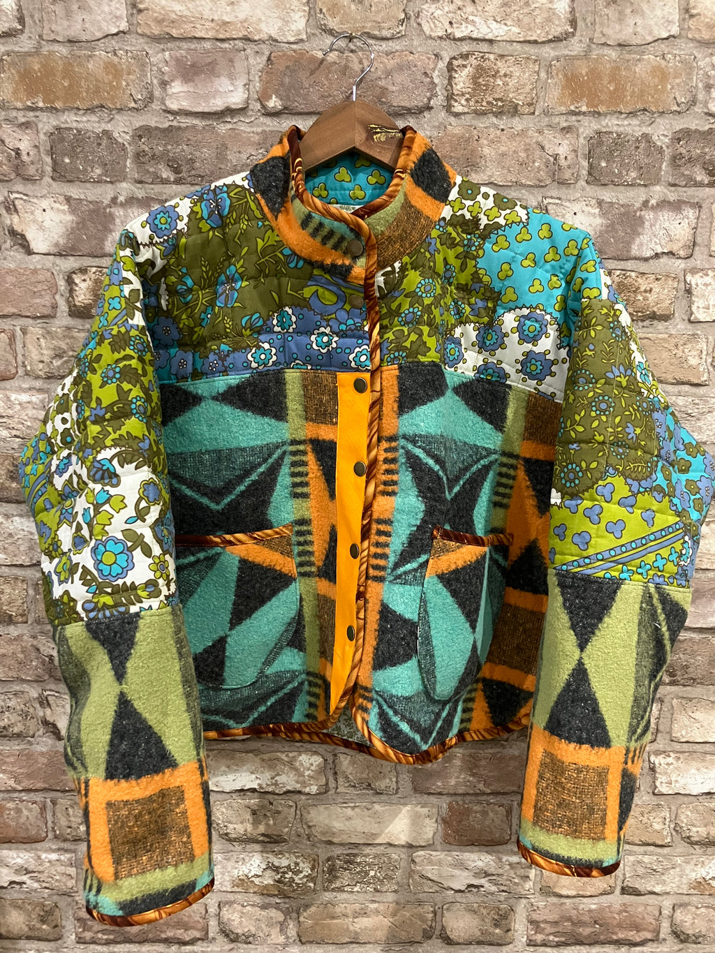 One of a Kind Upcycled Blanket Jacket