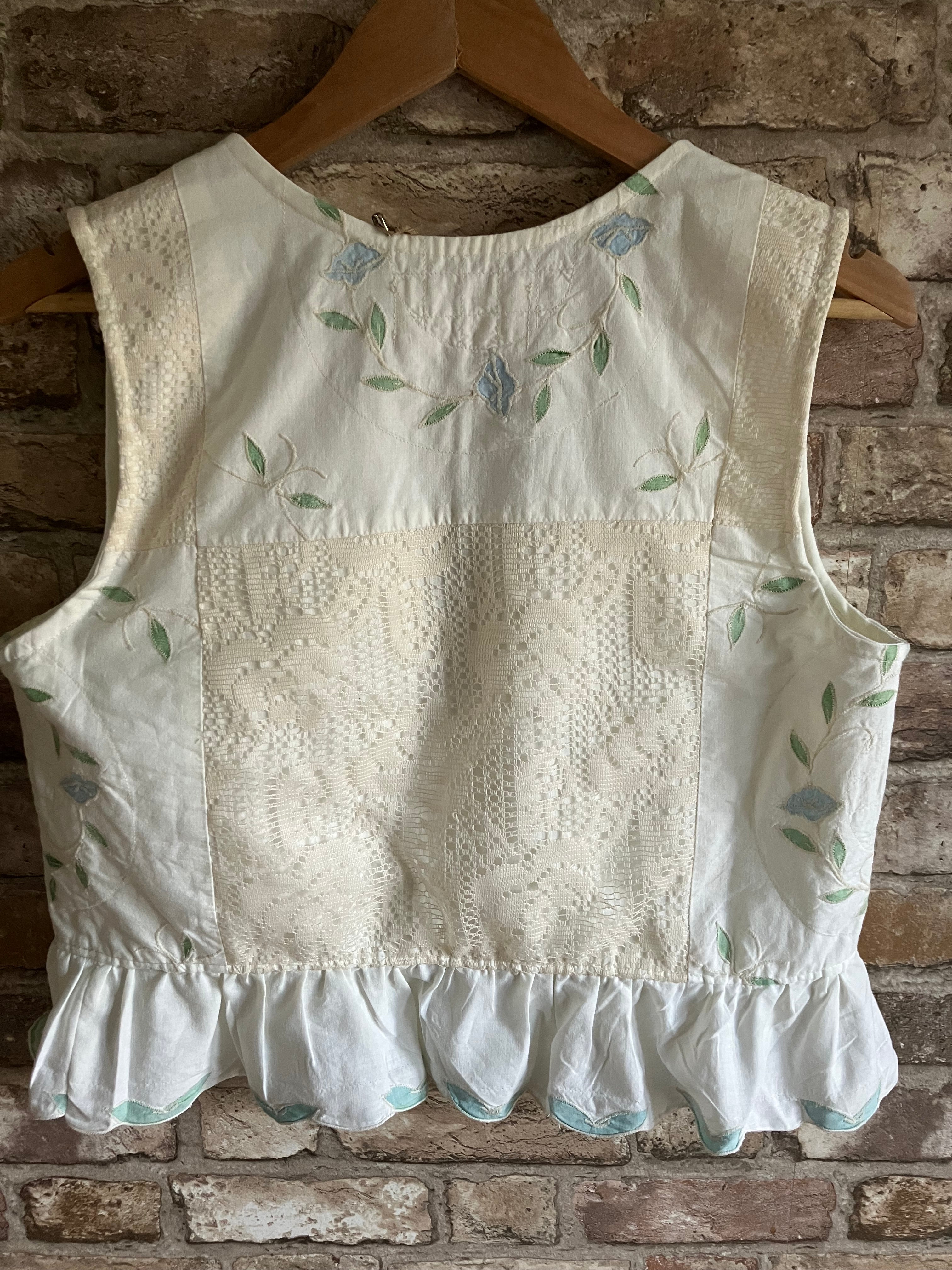 Upcycled Sleeveless Blouse