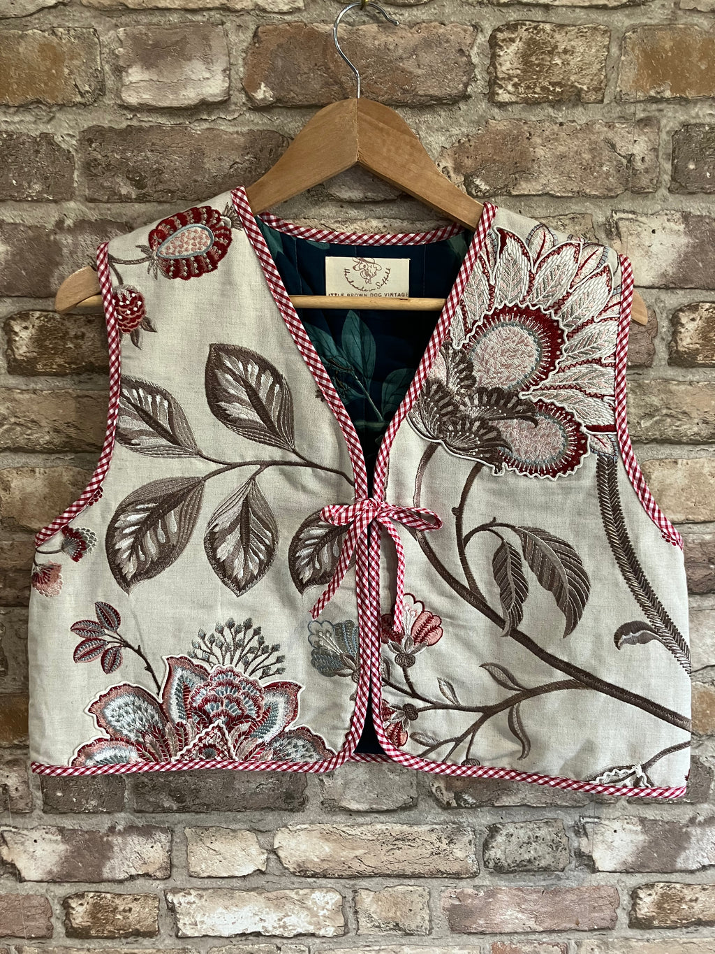 Upcycled Quilted Waistcoat Gilet G P & K Baker 1981