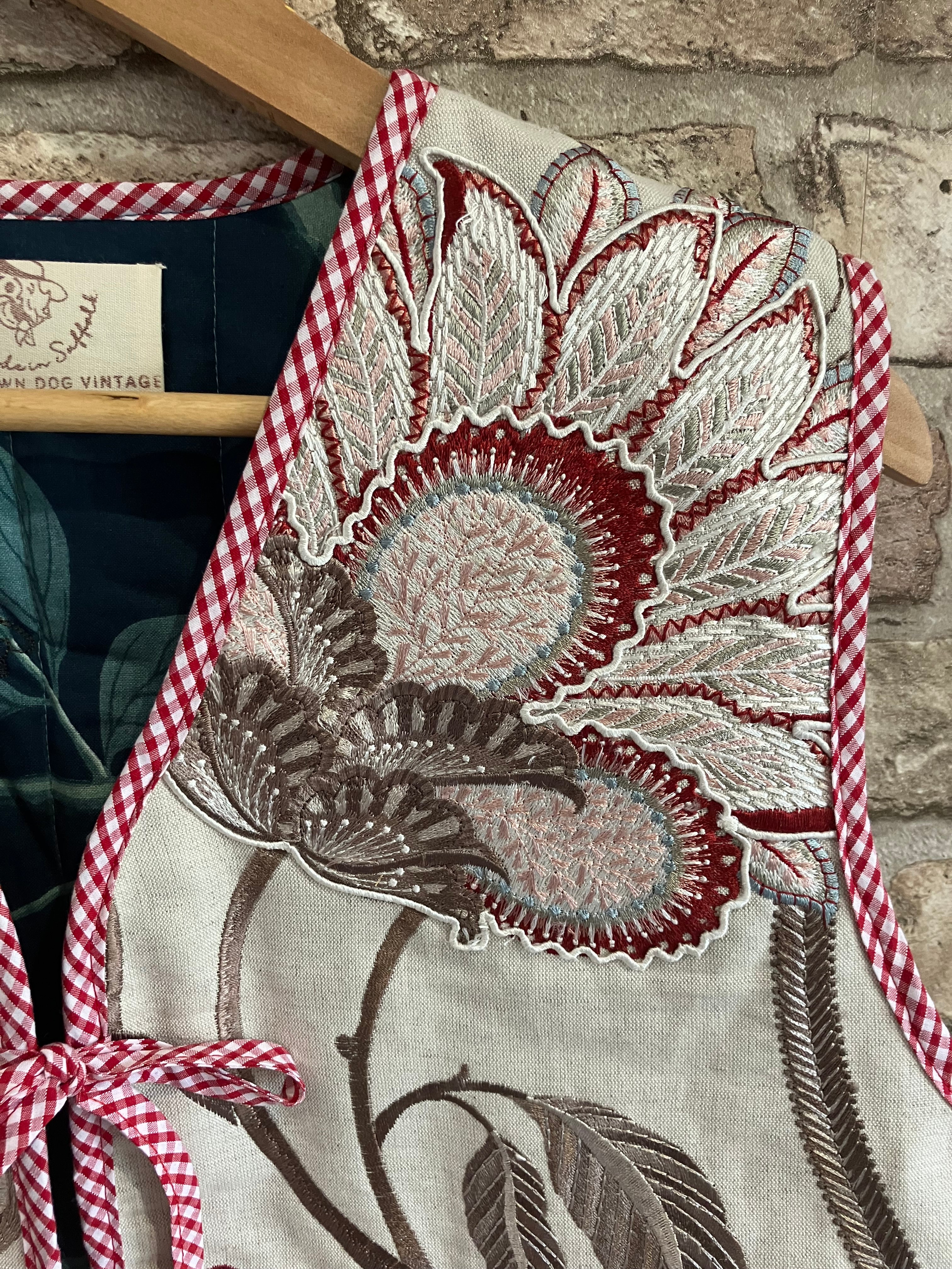 Upcycled Quilted Waistcoat Gilet G P & K Baker 1981