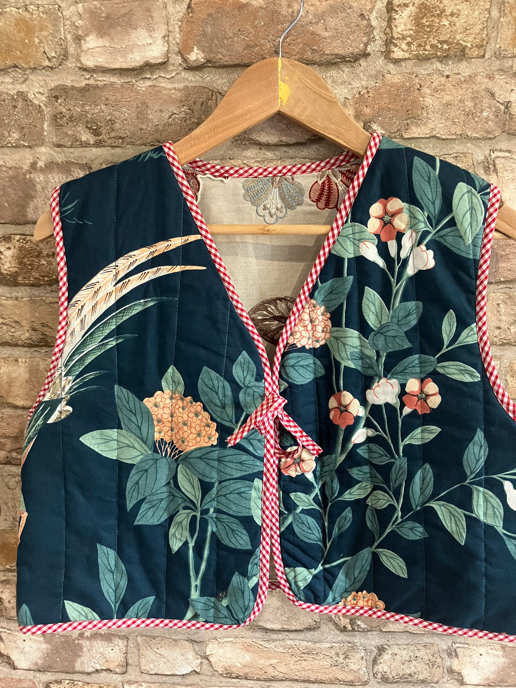 Upcycled Quilted Waistcoat Gilet G P & K Baker 1981