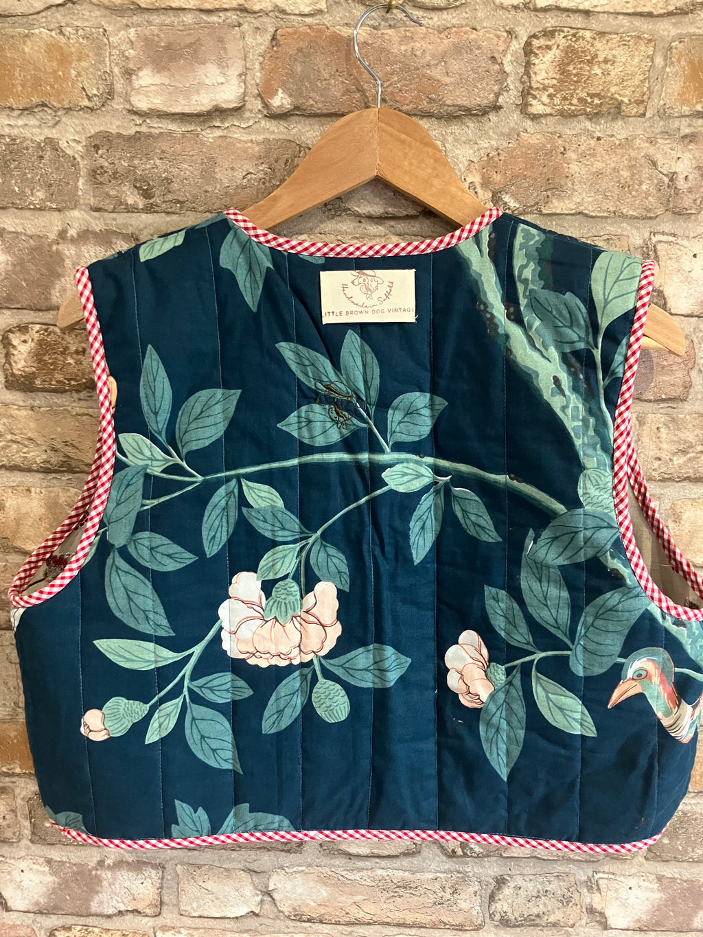 Upcycled Quilted Waistcoat Gilet G P & K Baker 1981