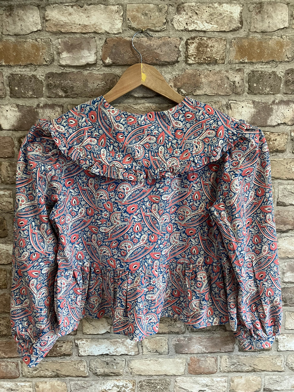 Oversized Collar Long Sleeve Blouse One of a Kind