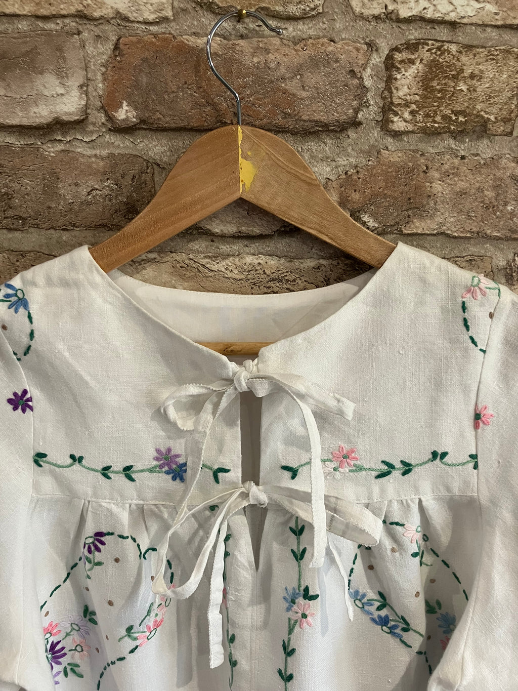 Upcycled 'Dottie' Linen Top