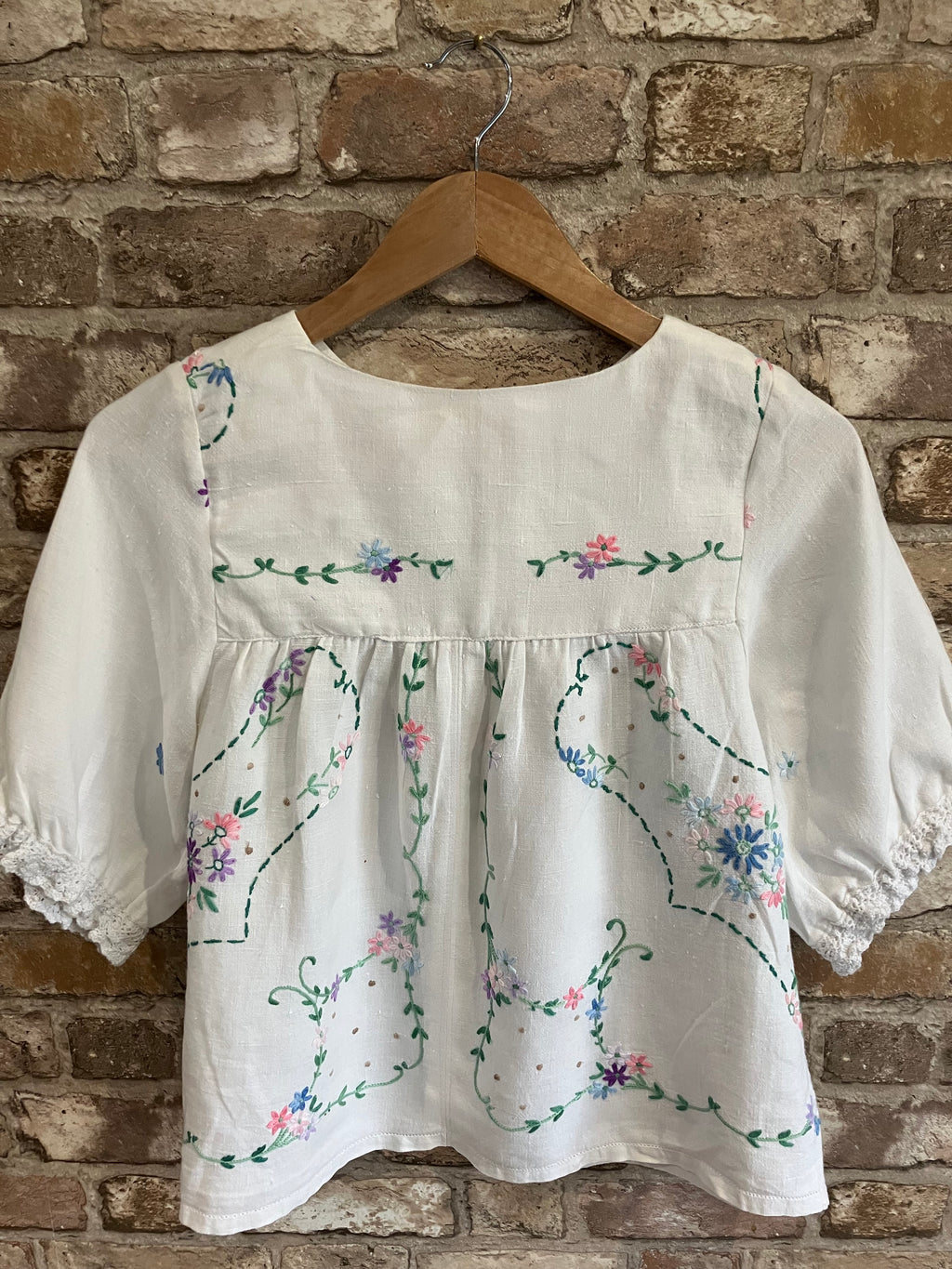 Upcycled 'Dottie' Linen Top